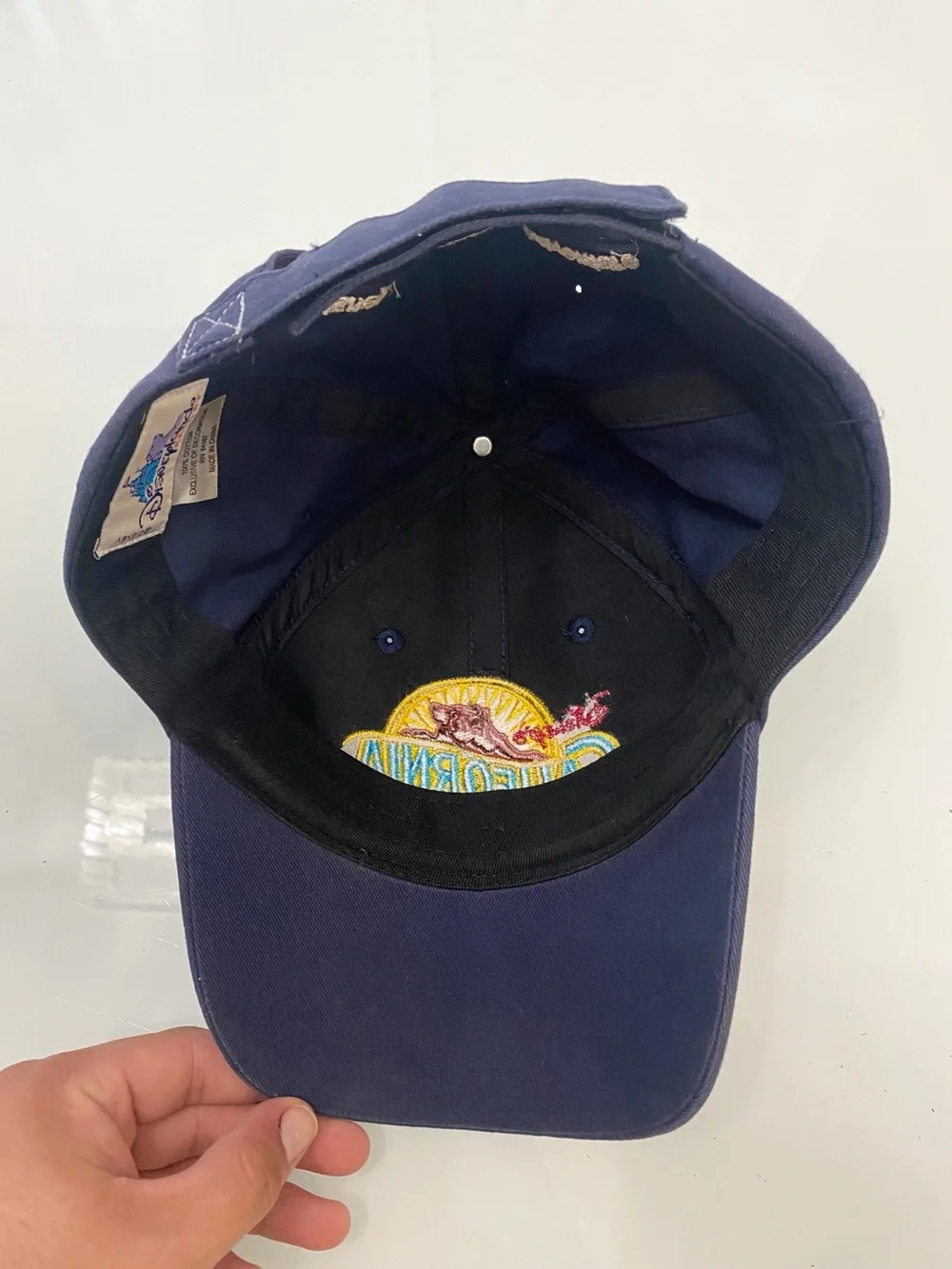 VTG Unisex Disney California Adventure Hat Navy Blue Opening Year Bear Cap